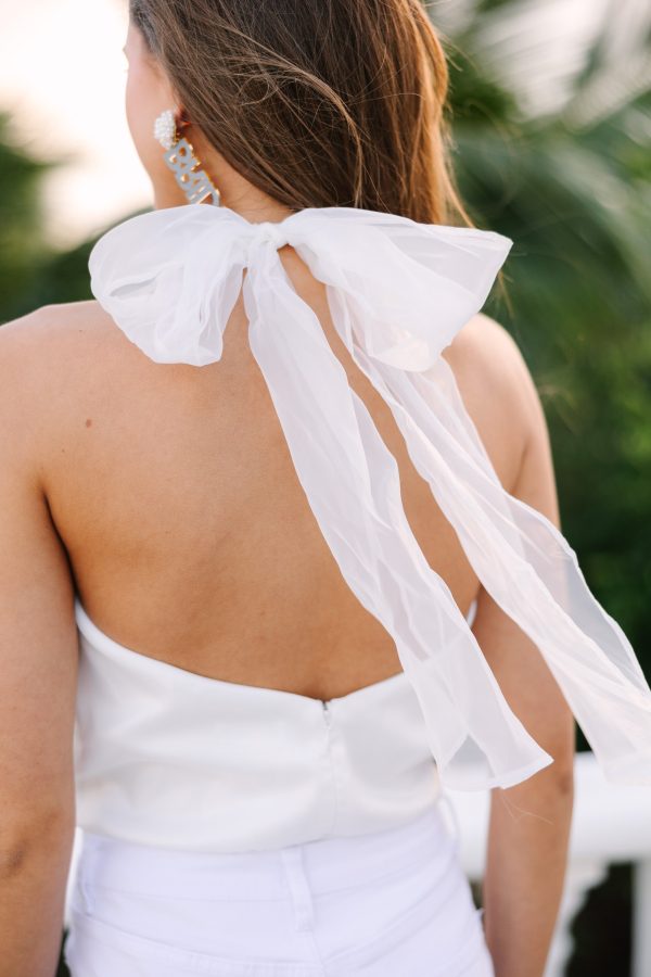 Love To See It White Organza Bodysuit Online Sale - Image 4