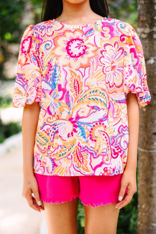 Doing The Most Orange Paisley Blouse Sale - Image 3