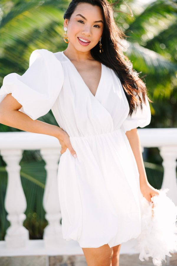 Feeling So Close Off White Bubble Dress Hot on Sale