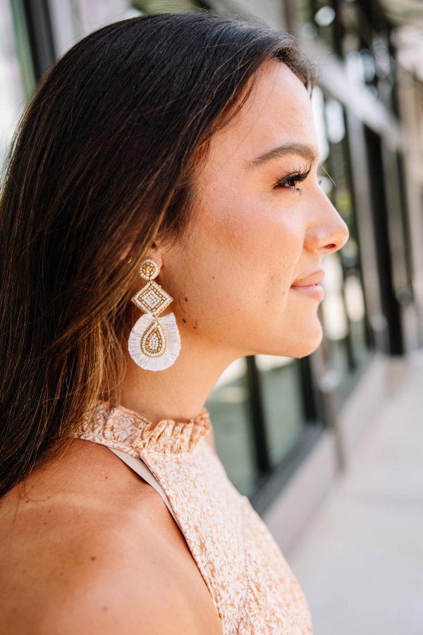 Simply The Best White Fringe Earrings Fashion - Image 2