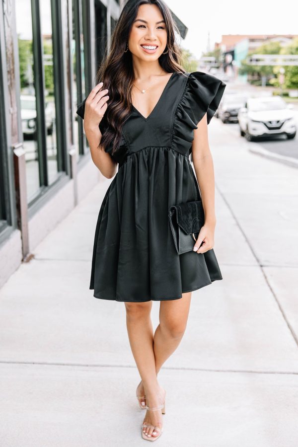 Find You Well Black Ruffled Dress For Discount - Image 2