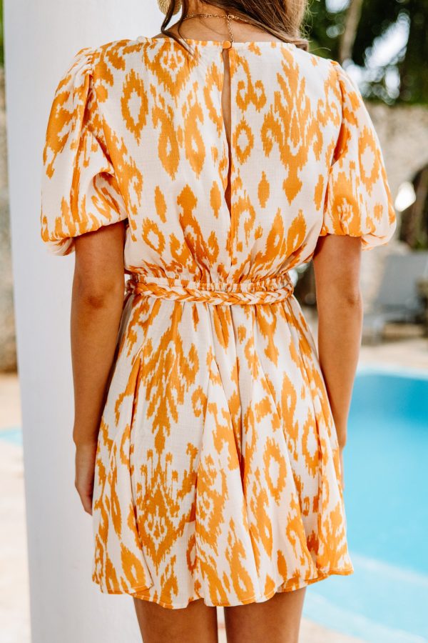 If It s Meant To Be Mustard Yellow Printed Dress For Cheap - Image 3