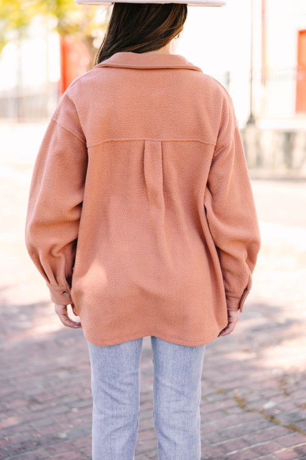 Better Than Before Rust Orange Shacket For Cheap - Image 3