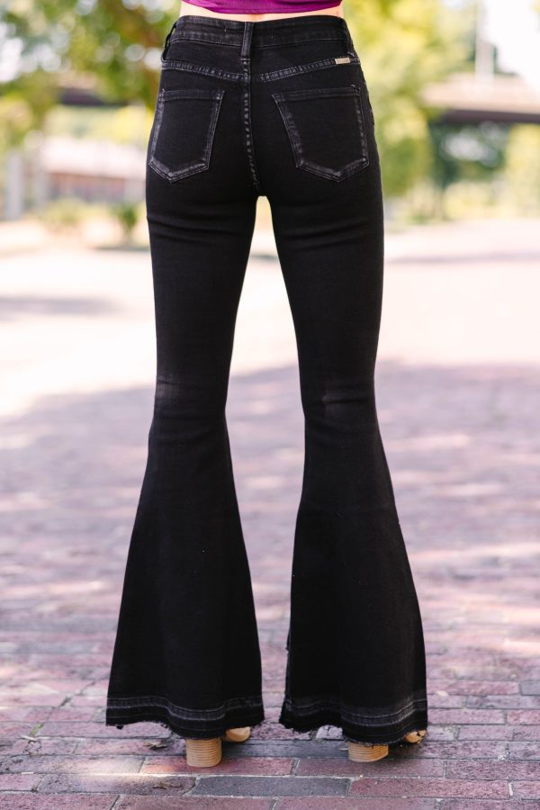 KanCan: Over The Moon High Rise Black Flare Jeans Online Sale - Image 2