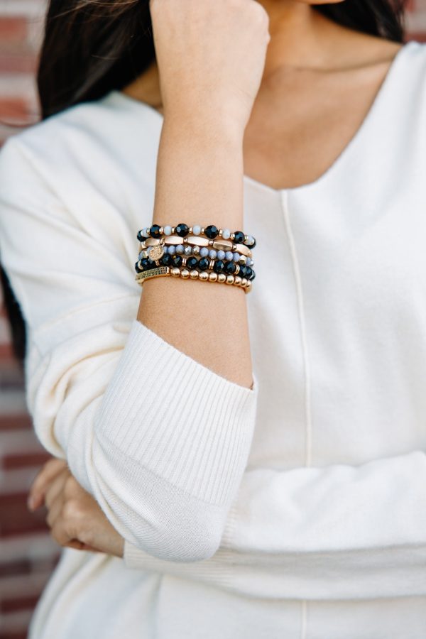 Let Me Explain Jet Black Beaded Bracelet Set Supply - Image 2