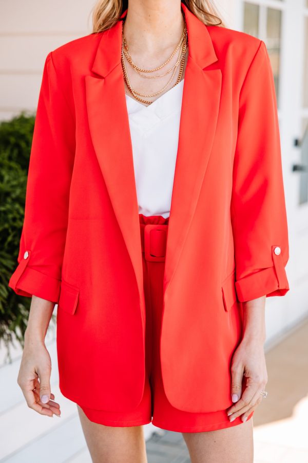 Born Bold Tomato Red Blazer Fashion - Image 4