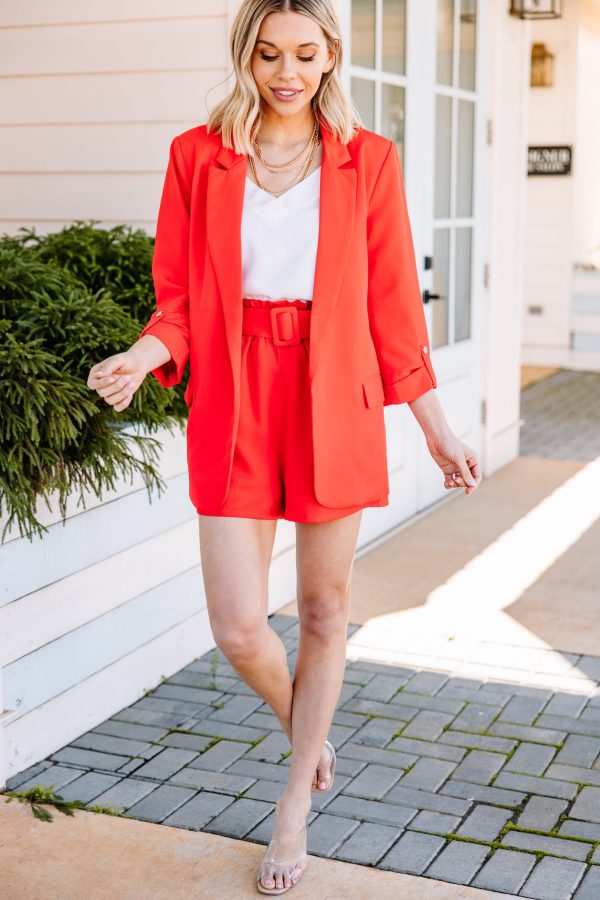 Born Bold Tomato Red Blazer Fashion - Image 2