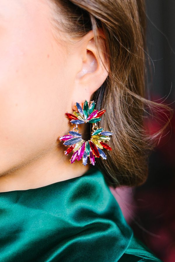 Treasure Jewels: Carissa Multicolored Earrings For Cheap