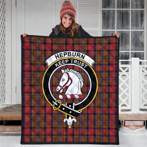 Hepburn Tartan Crest Quilt on Sale