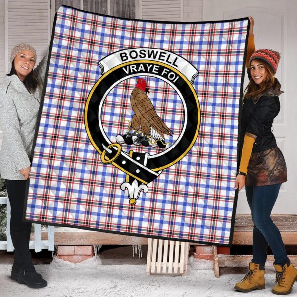 Boswell Modern Tartan Crest Quilt Cheap - Image 2