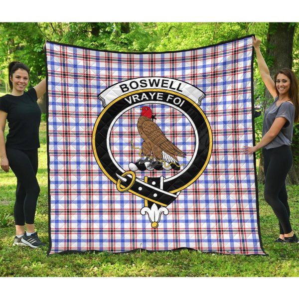 Boswell Modern Tartan Crest Quilt Cheap - Image 3